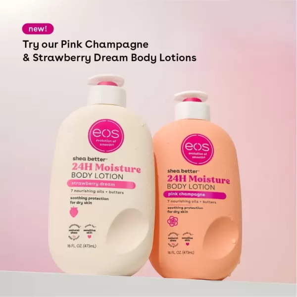imageeos Shea Better Body Lotion Strawberry Dream 24Hour Moisture Skin Care Lightweight ampamp NonGreasy Made with Natural Shea Vegan 16 fl ozFragrance Free