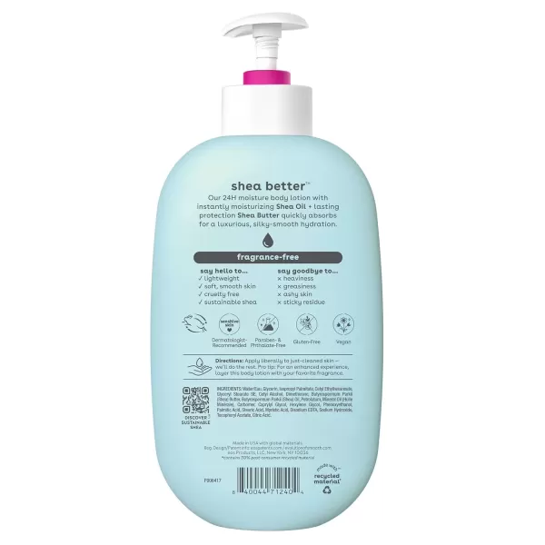 imageeos Shea Better Body Lotion Strawberry Dream 24Hour Moisture Skin Care Lightweight ampamp NonGreasy Made with Natural Shea Vegan 16 fl ozFragrance Free