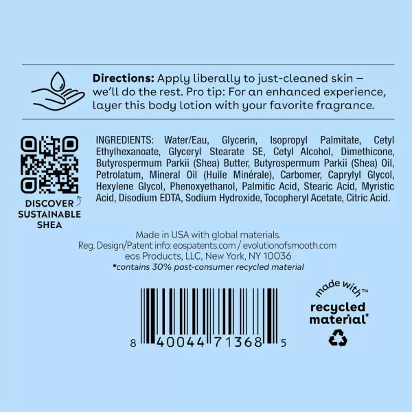 imageeos Shea Better Body Lotion Strawberry Dream 24Hour Moisture Skin Care Lightweight ampamp NonGreasy Made with Natural Shea Vegan 16 fl ozFragrance Free