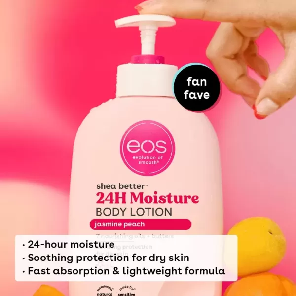 imageeos Shea Better Body Lotion Strawberry Dream 24Hour Moisture Skin Care Lightweight ampamp NonGreasy Made with Natural Shea Vegan 16 fl ozJasmine Peach