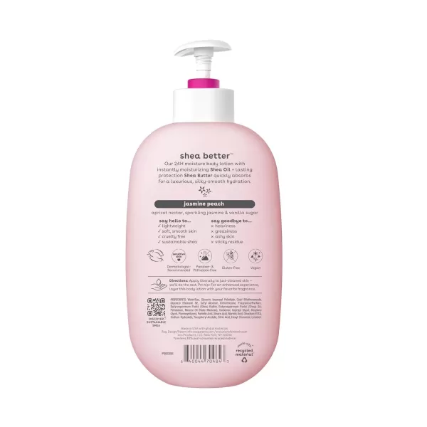 imageeos Shea Better Body Lotion Strawberry Dream 24Hour Moisture Skin Care Lightweight ampamp NonGreasy Made with Natural Shea Vegan 16 fl ozJasmine Peach
