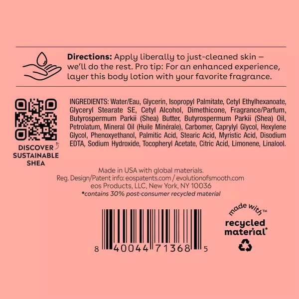 imageeos Shea Better Body Lotion Strawberry Dream 24Hour Moisture Skin Care Lightweight ampamp NonGreasy Made with Natural Shea Vegan 16 fl ozPink Champagne