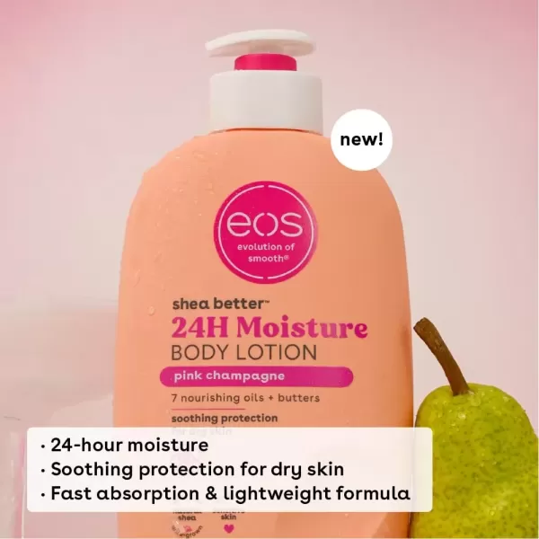 imageeos Shea Better Body Lotion Strawberry Dream 24Hour Moisture Skin Care Lightweight ampamp NonGreasy Made with Natural Shea Vegan 16 fl ozPink Champagne
