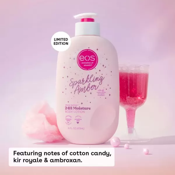 imageeos Shea Better Body Lotion Strawberry Dream 24Hour Moisture Skin Care Lightweight ampamp NonGreasy Made with Natural Shea Vegan 16 fl ozSparkling Amber