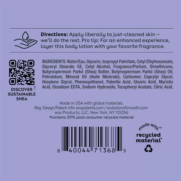 imageeos Shea Better Body Lotion Strawberry Dream 24Hour Moisture Skin Care Lightweight ampamp NonGreasy Made with Natural Shea Vegan 16 fl ozVanilla Cashmere