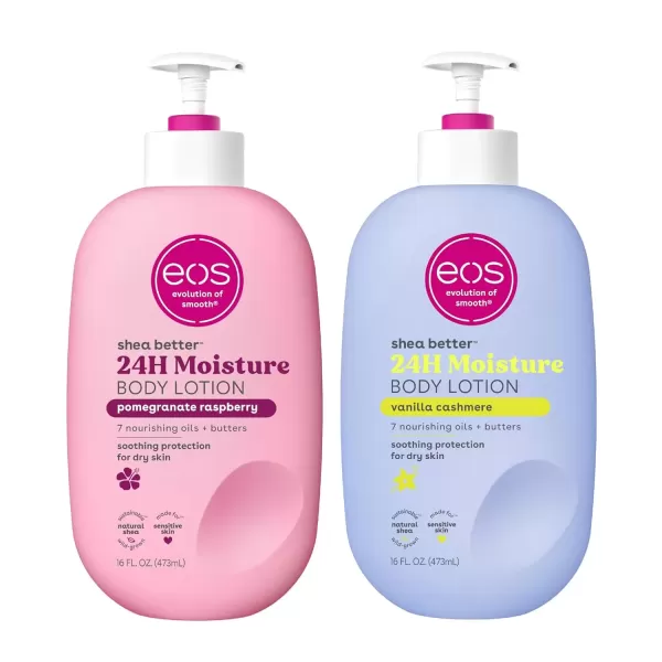 imageeos Shea Better Body Lotion Strawberry Dream 24Hour Moisture Skin Care Lightweight ampamp NonGreasy Made with Natural Shea Vegan 16 fl ozVanilla Cashmere  Pomegranate Raspberry