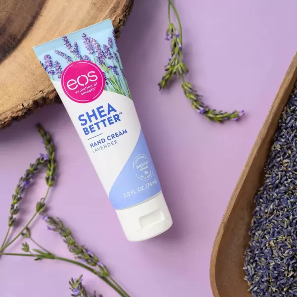 imageeos Shea Better Hand Cream  Coconut Natural Shea Butter Hand Lotion and Skin Care 24 Hour Hydration with Shea Butter ampamp Oil 25 oz Packaging May VaryLavender