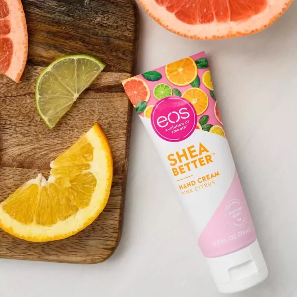 imageeos Shea Better Hand Cream  Coconut Natural Shea Butter Hand Lotion and Skin Care 24 Hour Hydration with Shea Butter ampamp Oil 25 oz Packaging May VaryPink Citrus