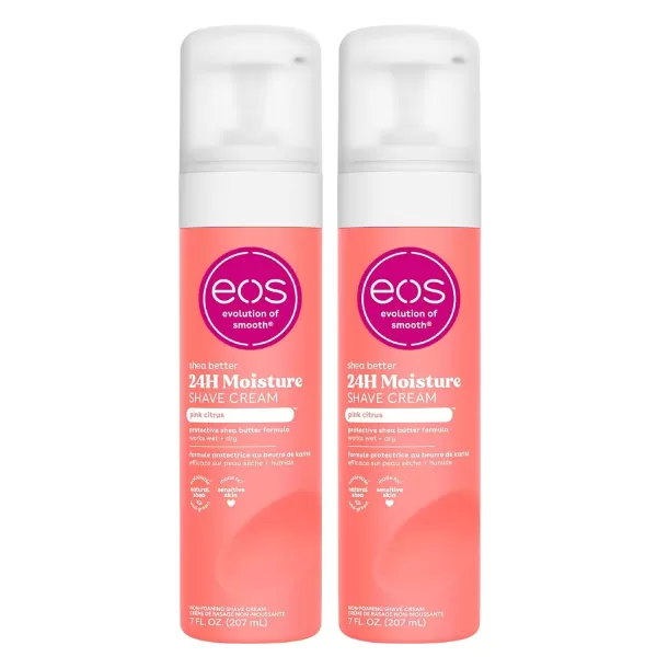 imageeos Shea Better Shaving Cream Pink Citrus Womens Shave Cream Skin Care 7 Fl Oz Pack of 2Pink Citrus