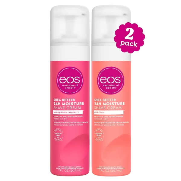 imageeos Shea Better Shaving Cream Pink Citrus Womens Shave Cream Skin Care 7 Fl Oz Pack of 2Pomegranate Raspberry  Pink Citrus