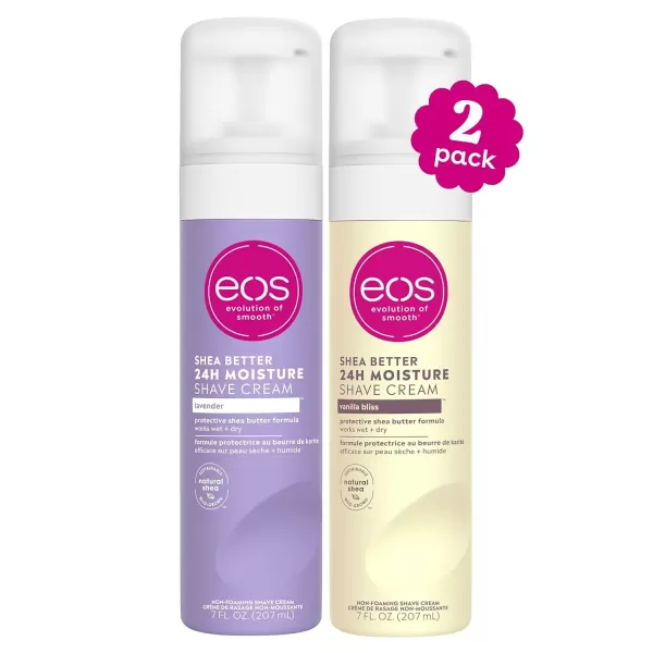 imageeos Shea Better Shaving Cream Pink Citrus Womens Shave Cream Skin Care 7 Fl Oz Pack of 2Vanilla Bliss  Lavender