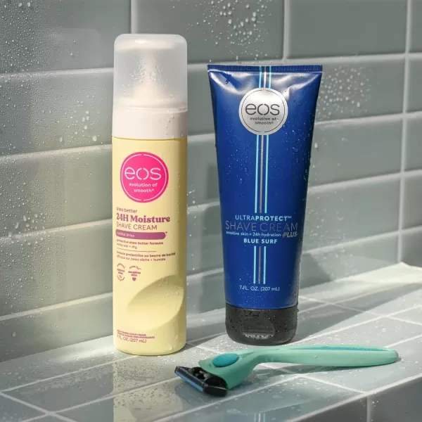 imageeos UltraProtect Mens Shave Cream Blue Surf 24Hour Hydration NonFoaming Formula 7 fl ozBlue Surf