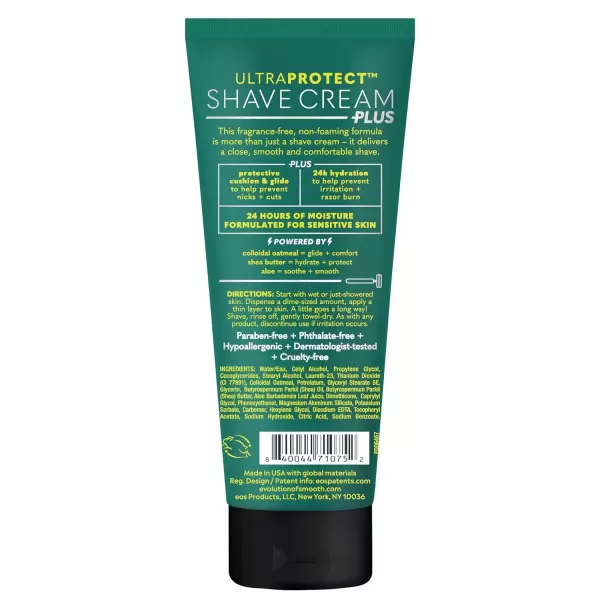 imageeos UltraProtect Mens Shave Cream Blue Surf 24Hour Hydration NonFoaming Formula 7 fl ozFresh Woods