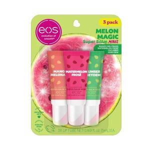 imageeos 24H Moisture Super Balm Minis Melon Magic LimitedEdition Lip Mask Variety Pack 0169 fl oz 3PackMango Melonade  Cucumber Honeydew  Watermelon Fros