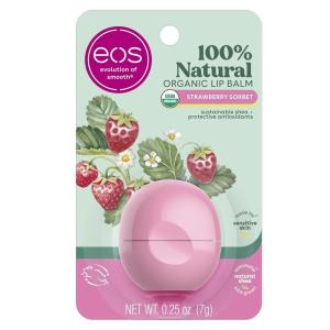 imageeos Natural Shea Lip Balm Honey Apple AllDay Moisture Made for Sensitive Skin Shea Lip Care Products 025 ozStrawberry Sorbet
