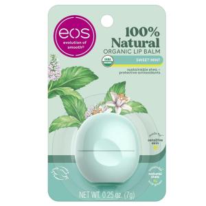 imageeos Natural Shea Lip Balm Honey Apple AllDay Moisture Made for Sensitive Skin Shea Lip Care Products 025 ozSweet Mint