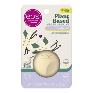 imageeos PlantBased Vegan Lip Salve Vanilla Bean 100 Natural Formula Made with Upcycled Olive Squalane CrueltyFree Lip Balm 042 ozVanilla Bean