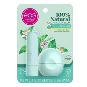 imageeos 100 Natural ampamp Organic Lip Balm Sweet Mint Dermatologist Recommended AllDay Moisture Lip Care 039 oz Stick ampamp SphereSweet Mint