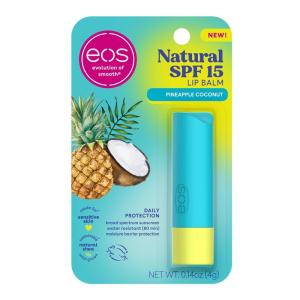 imageeos Natural SPF 15 Lip Balm Pineapple Coconut Daily Protection Water Resistant 014 oz