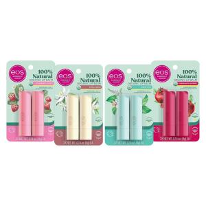 imageeos Twinning Lip Balm Bundle Includes Strawberry Sorbet Vanilla Bean Coconut Milk ampamp Sweet Mint Flavors 2Pack Sticks 8 Lip Balms TotalOrganic Variety Pack