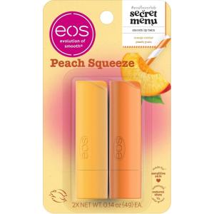imageeos Flavor Lab Secret Menu Lip Balm Gift Set  Tropical Chiller LimitedEdition Moisturizing Hydrating Dry Lips Variety Pack 014 oz 4PackPeach Squeeze