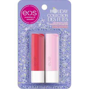 imageeos Holiday Lip Balm Sticks Candy Cane Swirl ampamp Peppermint Twist Limited Edition Lip Care Stocking Stuffers Natural Shea Butter 014 oz 2pack