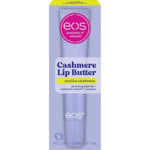 imageeos Cashmere Lip Butter Vanilla Cashmere eos Lip Butter with Plumping Peptides For Smooth Lips 035 fl oz