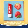 imageNIVEA Lip Balm Blackberry Flavored Tinted Lip Balm Stick with Shea Butter and Jojoba Oil 017 Oz Pack of 4Red