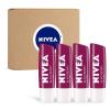 imageNIVEA Lip Balm Blackberry Flavored Tinted Lip Balm Stick with Shea Butter and Jojoba Oil 017 Oz Pack of 4Blackberry