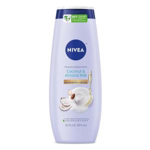 imageNIVEA Coconut and Almond Milk Body Wash with Nourishing Serum Pack of 3 20 Fl Oz BottleCoconut  Almond Milk