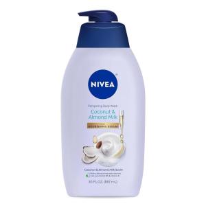 imageNIVEA Coconut and Almond Milk Body Wash with Nourishing Serum Pack of 3 20 Fl Oz BottleCoconut