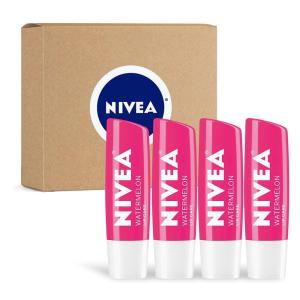 imageNIVEA Lip Balm Blackberry Flavored Tinted Lip Balm Stick with Shea Butter and Jojoba Oil 017 Oz Pack of 4Watermelon