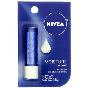 imageNIVEA Moisture Lip Care Lip Balm Stick with Shea Butter Jojoba Oil and Avocado Oil 017 Oz Pack of 4A Kiss of Moisture