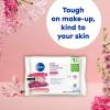 imageNIVEA 3in1 Caring Cleansing Wipes for Face and Eyes Effective as a Waterproof Makeup Remover Gentle Facial Cleanser for Dry and Sensitive Skin 25 CtAlmond