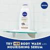 imageNIVEA Cocoa and Shea Butter Pampering Body Wash with Nourishing Serum 20 Fl Oz Bottle