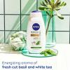 imageNIVEA Refreshing Basil and White Tea Refreshing Body Wash Scented Body Wash with Nourishing Serum PlantDerived Oils Essential Skin Lipids and Vitamins 20 Fl Oz Bottle20 Fl Oz Pack of 1