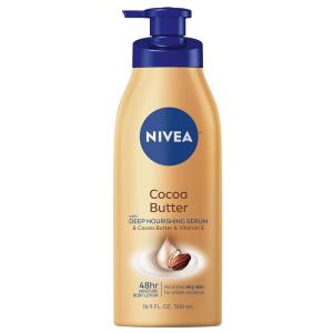 imageNIVEA Cocoa Butter Body Lotion with Deep Nourishing Serum Scented Body Lotion 169 Fl Oz Pump BottleCocoa Butter