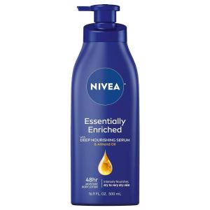 imageNIVEA Essentially Enriched Body Lotion for Dry Skin 48Hour Moisturizing Lotion with Deep Nourishing Serum and Almond Oil 169 Fl Oz Pump Bottle