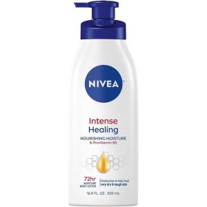 imageNIVEA Intense Healing Body Lotion for Dry Skin 72Hour Moisturizing Lotion with Deep Nourishing Serum and Provitamin B5 169 Fl Oz Pump Bottle