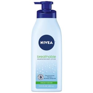 imageNIVEA Lightly Scented Breathable Body Lotion Body Lotion for Dry Skin Pack of Three 135 Fl Oz Pump BottlesFresh Fusion