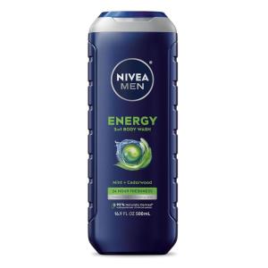 imageNIVEA Men Energy 3in1 Body Wash  Shower Shampoo and Refresh With Invigorating Mint Extract  169 fl oz bottleMint
