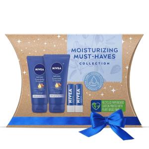 imageNIVEA Moisturizing MustHaves Skin Care Set Essentially Enriched Hand Cream with Almond Oil and Shea Butter 26 Oz Tube Pack of 2  Moisture Lip Care Lip Balm 017 Oz Stick Pack of 2
