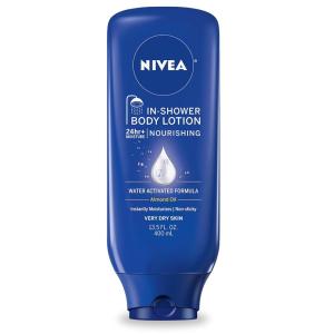 imageNIVEA Nourishing In Shower Lotion Body Lotion for Dry Skin 135 Fl Oz BottlePack of 3Almond