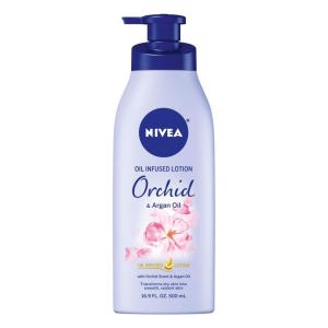 imageNIVEA Oil Infused Cherry Blossom and Jojoba Oil Body Lotion NonGreasy Cherry Blossom Scented Lotion Moisturizes for 24 Hours 169 Fl Oz Pump BottleOrchid and Argan Oil