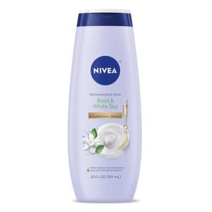 imageNIVEA Refreshing Basil and White Tea Refreshing Body Wash Scented Body Wash with Nourishing Serum PlantDerived Oils Essential Skin Lipids and Vitamins 20 Fl Oz Bottle20 Fl Oz Pack of 1