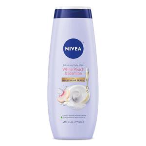 imageNIVEA Refreshing White Peach and Jasmine Body Wash Scented Body Wash with Nourishing Serum PlantDerived Oils Essential Skin Lipids and Vitamins 20 Fl Oz Bottle20 Fl Oz Pack of 1