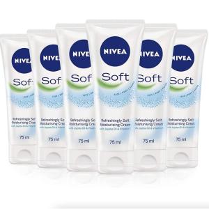 imageNivea Soft Refreshingly Moisturizing Face Body and Hand Cream 3 Pack of 68 Oz JarsFresh