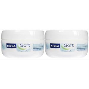 imageNivea Soft Refreshingly Moisturizing Face Body and Hand Cream 3 Pack of 68 Oz JarsFresh scent
