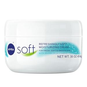 imageNivea Soft Refreshingly Moisturizing Face Body and Hand Cream 3 Pack of 68 Oz Jarsscented