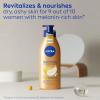 imageNIVEA Skin Firming Melanin Beauty and Hydration Body Lotion with Q10 and Argan Oil Firmer Skin in as Little As Two Weeks 169 Fl Oz BottleArgan Oil